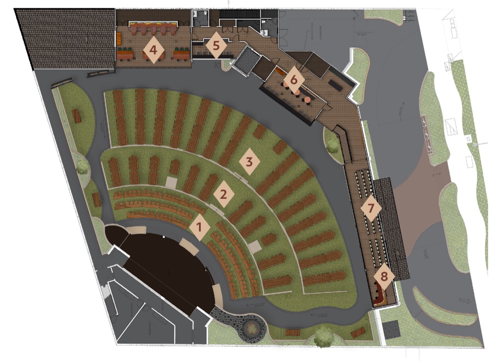 Seating map with section 1 highlighted
